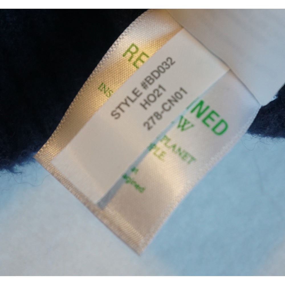 J.Crew Navy Blue Cable Knit Half Zip Merino‎ Alpaca Blend Sweater BD032 Womens M - Picture 7 of 7